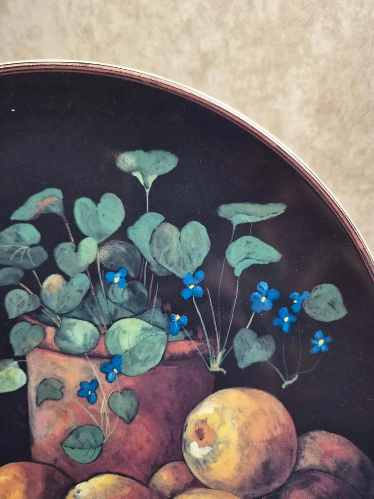 Prato grande Gien Cueillette D. Lalande 30 cm - Decoração frutas e violetas – photo 2